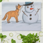 Een stille sneeuwdag theedoek (Gevouwen)
