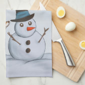 Een stille sneeuwdag theedoek (Quarter Fold)