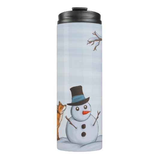 Een stille sneeuwdag thermosbeker (Voorkant)