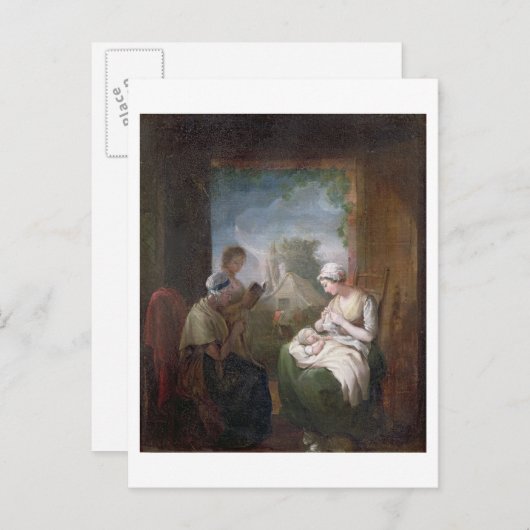 Een stille tijd, c.1810 (olie op canvas) briefkaart (Voorkant / Achterkant)