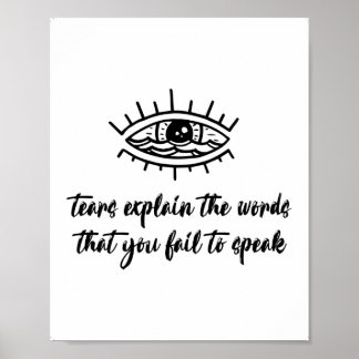 Een stille traan. Bereavement Gift. Sympathie Gift Poster