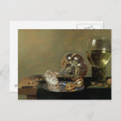 Een stilleven met glas wijn briefkaart (Voorkant / Achterkant)