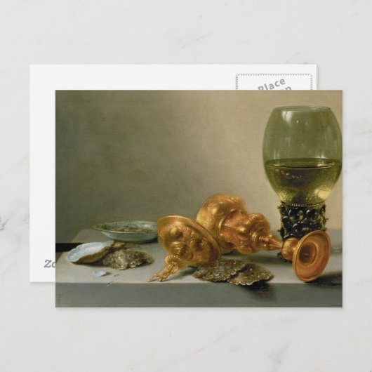 Een stilstaand leven met een Roemer en een Gilt Cu Briefkaart (Voorkant / Achterkant)