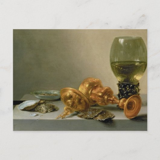 Een stilstaand leven met een Roemer en een Gilt Cu Briefkaart (Voorkant)