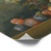 Een stilstaand leven met fruit, papegaaien en een  poster (Hoek)