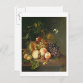 Een stilstaand leven op een marmerrand briefkaart (Voorkant / Achterkant)