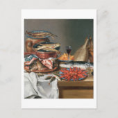 Een stilstaand leven van een Baby-, forel- en visk Briefkaart (Voorkant)