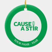 Een Stir veroorzaken Keramisch Ornament (Achterkant)