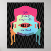 Een stoel hebben en Poster lezen (Voorkant)