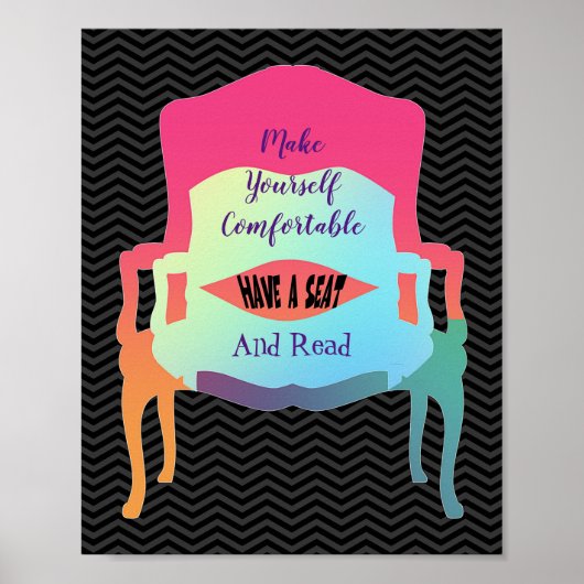 Een stoel hebben en Poster lezen (Voorkant)