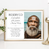 Een stoel opslaan ter nagedachtenis van grootvader poster