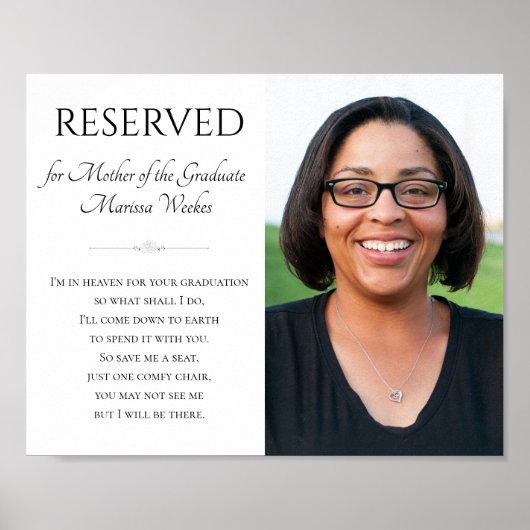 Een stoel opslaan voor moeder van het Afstuderen g Poster (Voorkant)