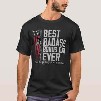 Een stoere bonus-stiefvader verjaardag stief vader t-shirt