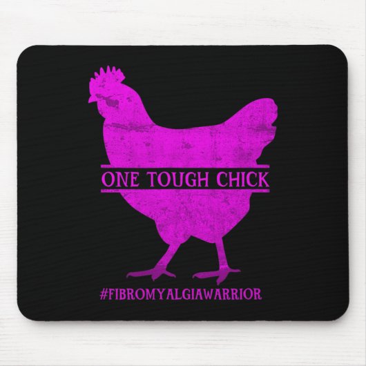 Een stoere Chick Fibromyalgia Warrior - Bewustzijn Muismat (Voorkant)