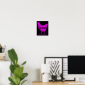 Een stoere Chick Fibromyalgia Warrior - Bewustzijn Poster (Thuiskantoor)