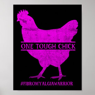 Een stoere Chick Fibromyalgia Warrior - Bewustzijn Poster