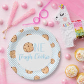 Een stoere Cookie blauw Verjaardagsfeestje Papieren Bordje (Feest)