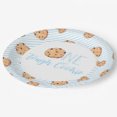 Een stoere Cookie blauw Verjaardagsfeestje Papieren Bordje (Gekanteld)
