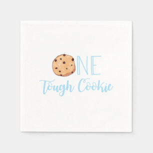 Een stoere Cookie blauw Verjaardagsfeestje Servet