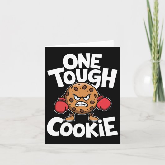 Een stoere Cookie Boxer Boxing Funny Cookie Lover Kaart (Voorkant)