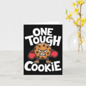 Een stoere Cookie Boxer Boxing Funny Cookie Lover Kaart (Gele Bloem)