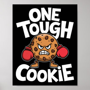 Een stoere Cookie Boxer Boxing Funny Cookie Lover Poster