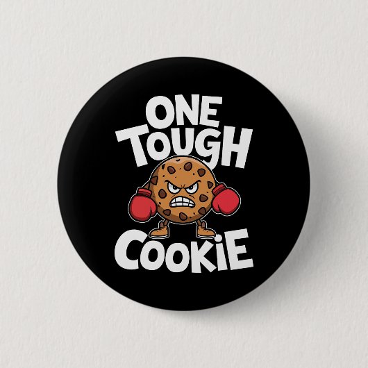 Een stoere Cookie Boxer Boxing Funny Cookie Lover Ronde Button 5,7 Cm (Voorkant)