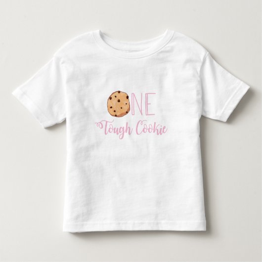 Een stoere cookie roze cookie verjaardag kinder shirts (Voorkant)
