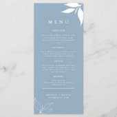 Een stoffig blauw I Modern minimalisme I Tak met b Menu (Voorkant)