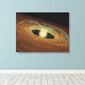 Een stoffige planetvorming schijf in een baan om d canvas afdruk (Insitu (Houten vloer))