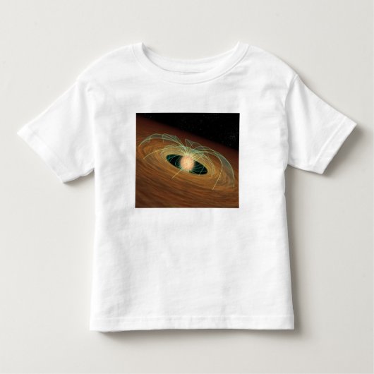 Een stoffige planetvorming schijf in een baan om d kinder shirts (Voorkant)