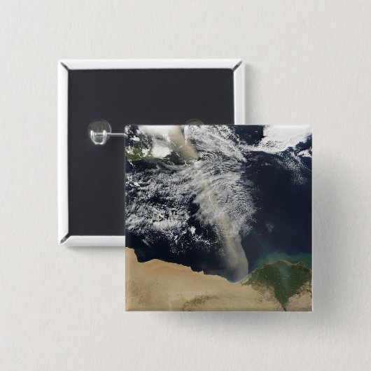 Een stofpluim vierkante button 5,1 cm (Voorkant /achterkant)