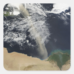 Een stofpluim vierkante sticker