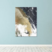 Een stofwand uit het noorden van Queensla Canvas Afdruk (Insitu (Houten vloer))