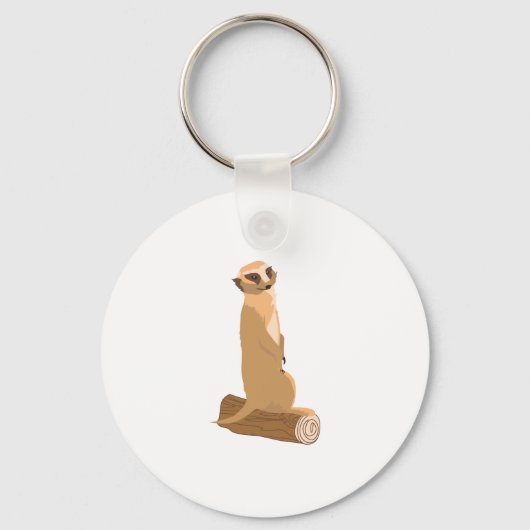 Een stokstaartje sleutelhanger (Voorkant)