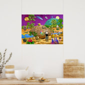 Een stomme alien op een bewoonbare planeet poster (Keuken)