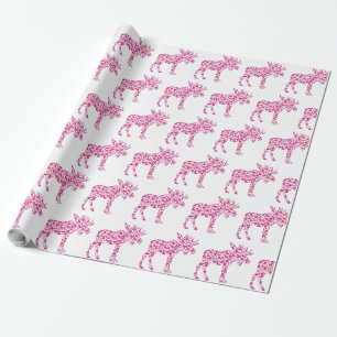 Een stommerik gemaakt uit roze harten cadeaupapier