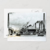 Een stoomengine-fabricage en ijzerwerken briefkaart (Voorkant / Achterkant)