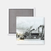 Een stoomengine-fabricage en ijzerwerken magneet (Voorkant / Achterkant)