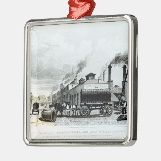 Een stoomengine-fabricage en ijzerwerken metalen ornament (Links)