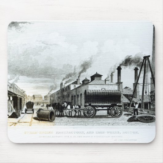 Een stoomengine-fabricage en ijzerwerken muismat (Voorkant)