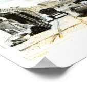 Een stoomengine-fabricage en ijzerwerken poster (Hoek)