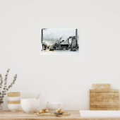 Een stoomengine-fabricage en ijzerwerken poster (Keuken)