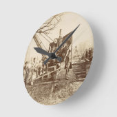 Een stoomkraan in bedrijf tijdens de bouw ronde klok (Hoek)