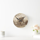 Een stoomkraan in bedrijf tijdens de bouw ronde klok (Huis)