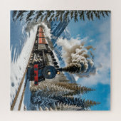 Een stoomlocomotief legpuzzel (Horizontaal)