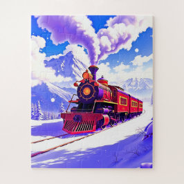 Een stoomlocomotief reis voor kinderen legpuzzel