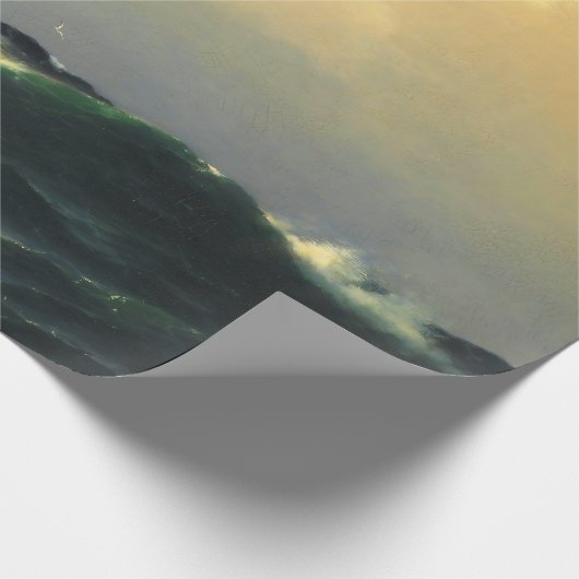 Een stoomschip in een storm in de Atlantische Ocea Cadeaupapier (Hoek)