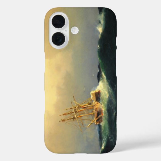 Een stoomschip in een storm in de Atlantische Ocea Case-Mate iPhone Case (Achterkant)