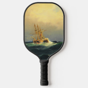 Een stoomschip in een storm in de Atlantische Ocea Pickleball Paddle